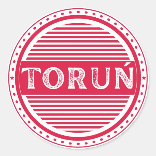 Toruń City Pride Embleem – Poolse identiteit Ronde Sticker (Voorkant)