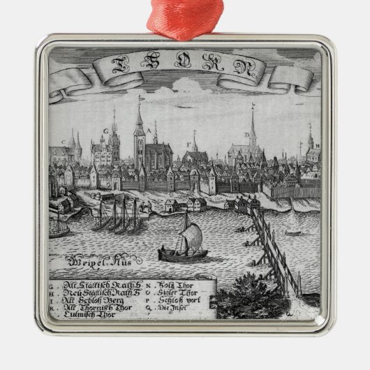 Torun, Polen Metalen Ornament (Voorkant)