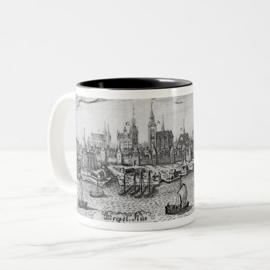 Torun, Polen Tweekleurige Koffiemok (Voorkant links)