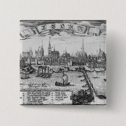 Torun, Polen Vierkante Button 5,1 Cm (Voorkant)