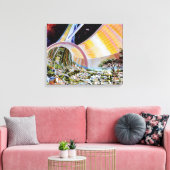 Torus Space Station Habitat Colony Artist Concept Canvas Afdruk (Insitu (Woonkamer))