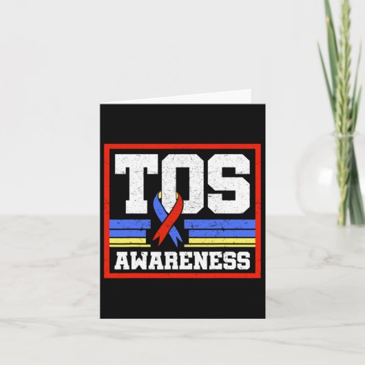 TOS Awareness Ribbon Thoracic Outlet Syndrome Supp Kaart (Voorkant)
