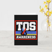 TOS Awareness Ribbon Thoracic Outlet Syndrome Supp Kaart (Gele Bloem)