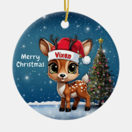 Tos Kerhertje, Jong Hert, Hinde, Rendier🦌 🎄 Keramisch Ornament