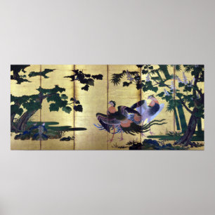 Tosa Mitsuyoshi Peafowl en Phoenixes Poster