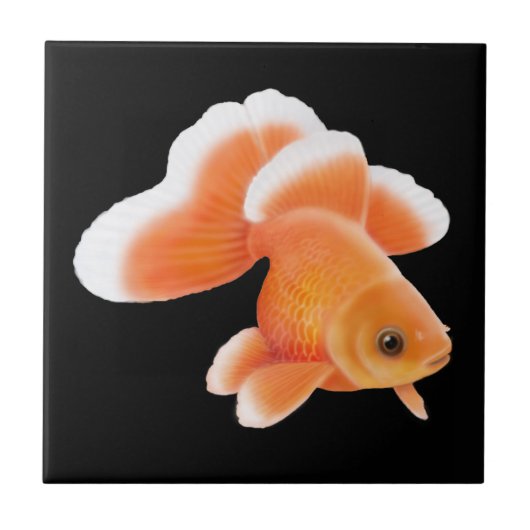 Tosakin Fantail Goldfish Tile Tegeltje (Voorkant)