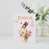 Tosca Opera Vintage - Puccini Opera Poster Ontwerp Briefkaart (Staand voorkant)