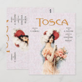Tosca Opera Vintage - Puccini Opera Poster Ontwerp Briefkaart (Voorkant / Achterkant)