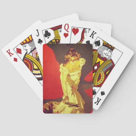 Tosca origineel poster, detail (Giacomo Puccini) Pokerkaarten (Achterkant)