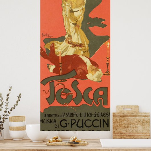 Tosca van Adolfo Hohenstein Poster (Keuken)