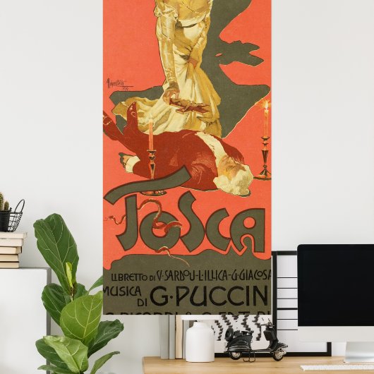 Tosca van Adolfo Hohenstein Poster (Thuiskantoor)