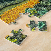 Toscaans heuvellandschap in quillingstijl legpuzzel (Zijkant)