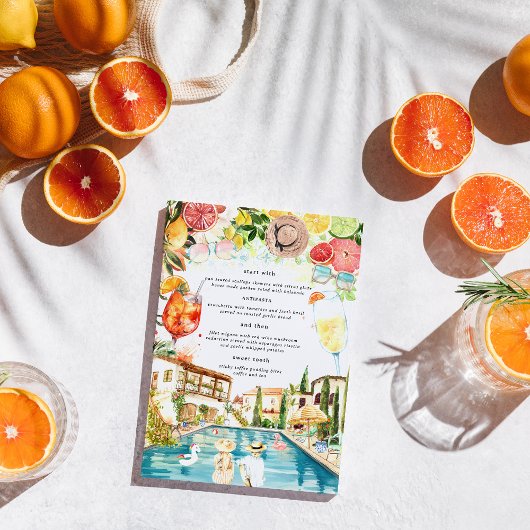 Toscaans Italiaans Poolparty | Spritz Menu