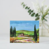 TOSCAANS LANDSCHAP 5 BRIEFKAART (Staand voorkant)