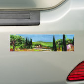 TOSCAANS LANDSCHAP 5 BUMPERSTICKER (Op auto)