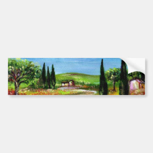 TOSCAANS LANDSCHAP 5 BUMPERSTICKER