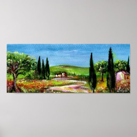 TOSCAANS LANDSCHAP 5 POSTER (Voorkant)