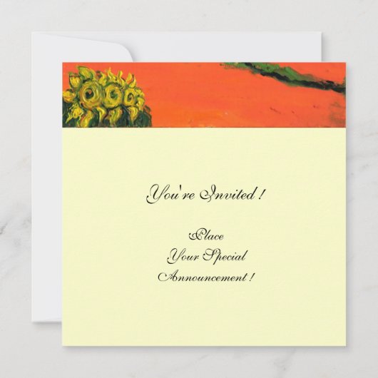 TOSCAANS LANDSCHAP , blauw groen geel oranje Kaart (Achterkant)