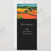 TOSCAANS LANDSCHAP, blauw groen geel oranje Kaart (Achterkant)