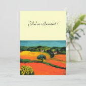 TOSCAANS LANDSCHAP , blauw groen geel oranje Kaart (Staand voorkant)