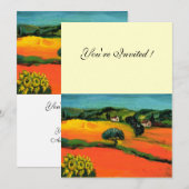 TOSCAANS LANDSCHAP , blauw groen geel oranje Kaart (Voorkant / Achterkant)