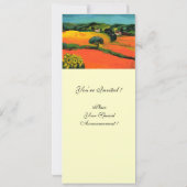 TOSCAANS LANDSCHAP , blauw groen geel oranje Kaart (Achterkant)