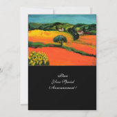 TOSCAANS LANDSCHAP, blauw groen geel oranje Kaart (Achterkant)