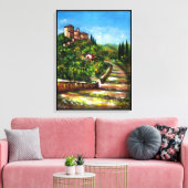 TOSCAANS LANDSCHAP CANVAS AFDRUK (Insitu (Woonkamer))