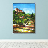 TOSCAANS LANDSCHAP CANVAS AFDRUK (Insitu (Houten vloer))