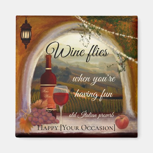 Toscaans landschap Italiaans kunstnet Magneet (Voorkant)