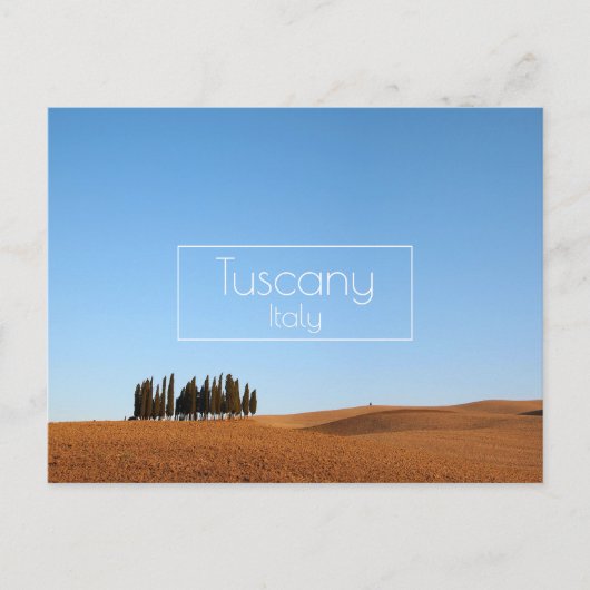 Toscaans landschap met cipressen in de herfst briefkaart (Voorkant)