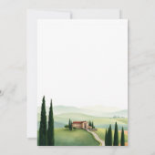 Toscaans landschap met een villa en cipressen brui kaart (Achterkant)