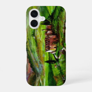 TOSCAANS LANDSCHAP MET GROENE HEUVELS iPhone 16 HOESJE