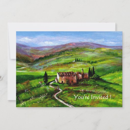 TOSCAANS LANDSCHAP MET GROENE HEUVELS KAART (Voorkant)