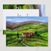 TOSCAANS LANDSCHAP MET GROENE HEUVELS KAART (Voorkant / Achterkant)