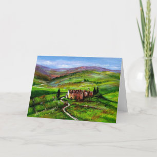TOSCAANS LANDSCHAP MET GROENE HEUVELS KAART