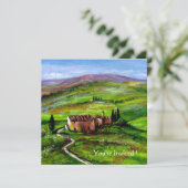 TOSCAANS LANDSCHAP MET GROENE HEUVELS KAART (Staand voorkant)