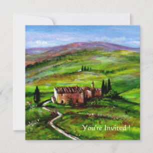 TOSCAANS LANDSCHAP MET GROENE HEUVELS KAART