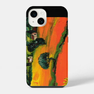 TOSCAANS LANDSCHAP MET ZONNEBLOEMEN iPhone 14 HOESJE
