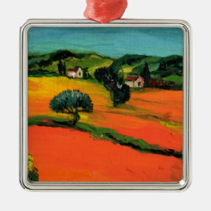 TOSCAANS LANDSCHAP METALEN ORNAMENT