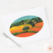 TOSCAANS LANDSCHAP OVALE STICKER (Envelop)