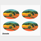 TOSCAANS LANDSCHAP OVALE STICKER (Vel)
