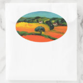 TOSCAANS LANDSCHAP OVALE STICKER (Tas)