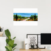 TOSCAANS LANDSCHAP POSTER (Thuiskantoor)