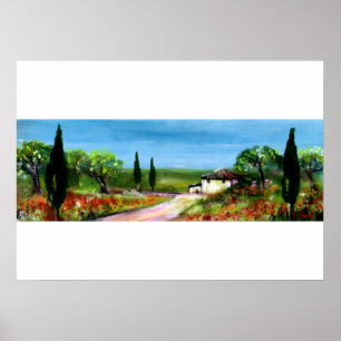 TOSCAANS LANDSCHAP POSTER
