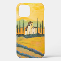 Toscaans landschap, privé-schilder, acrylverf