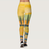 Toscaans landschap, privé schilder, acrylverf leggings (Achterkant)