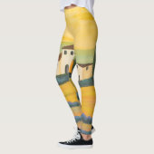 Toscaans landschap, privé schilder, acrylverf leggings (Links)