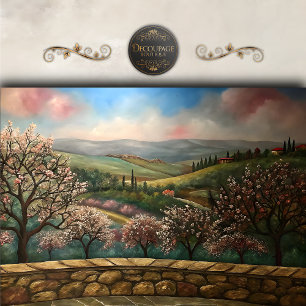 Toscaans Lentelandschap Decoupage Tissuepapier