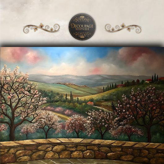 Toscaans Lentelandschap Decoupage Tissuepapier